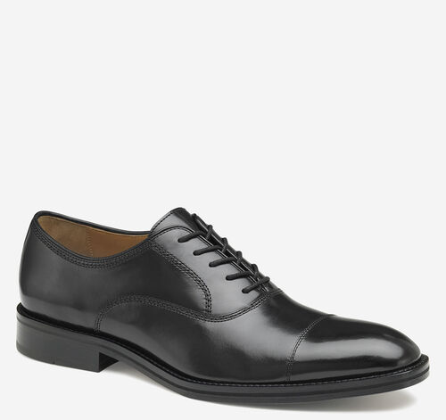 Meade Cap Toe - Black Italian Calfskin