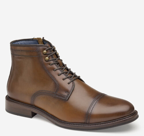 XC Flex® Raleigh Cap Toe Zip Boot - Tan Full Grain