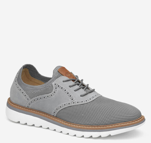 Braydon Knit Saddle - Gray Knit/Nubuck