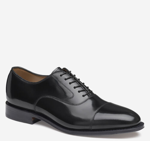 Melton Cap Toe - Black Calfskin