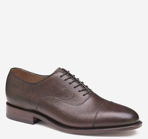 Melton Cap Toe - Mahogany Scotch Grain