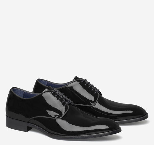 Kinser Plain Toe - Black Italian Patent Calfskin