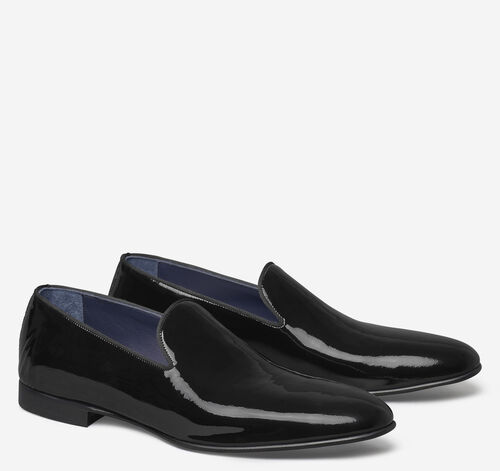 Kinser Slip-On - Black Italian Patent Calfskin