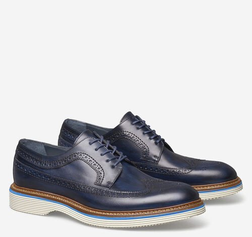 Jenson Longwing - Navy Italian Calfskin