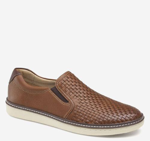 McGuffey Woven Slip-On - Tan Full Grain Leather