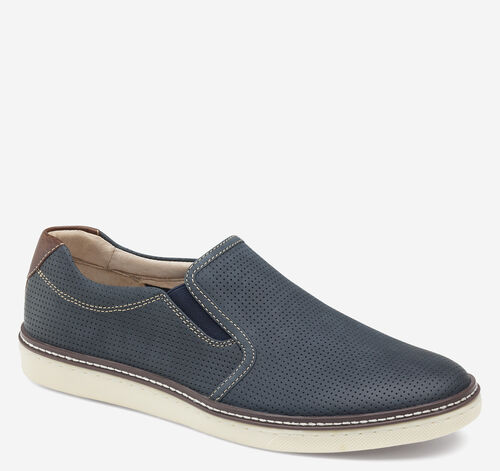 McGuffey Slip-On - Navy Perfed Oiled Leather