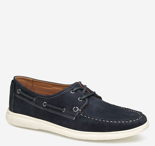 Brannon Two-Eye Tie - Navy Nubuck