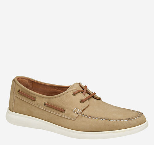 Brannon Two-Eye Tie - Beige Nubuck