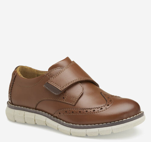 Little Kid Holden Wingtip - Tan Full Grain