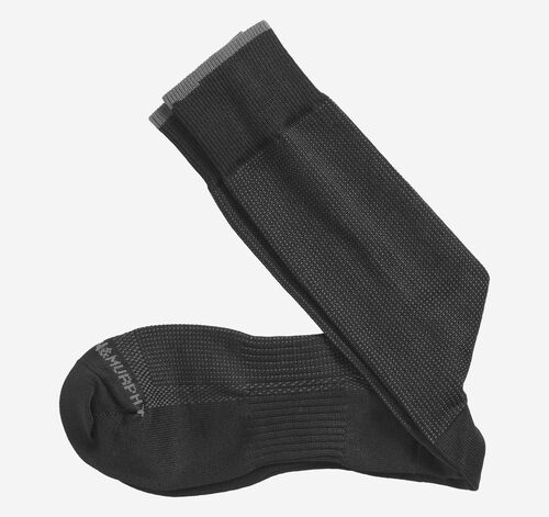 First In Comfort Classic Pin Dot Socks - Black