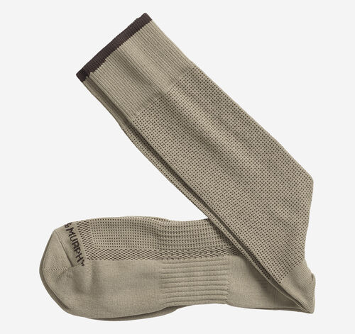 First In Comfort Classic Pin Dot Socks - Taupe