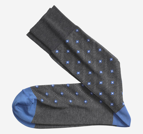 Floating Diamonds Socks - Charcoal