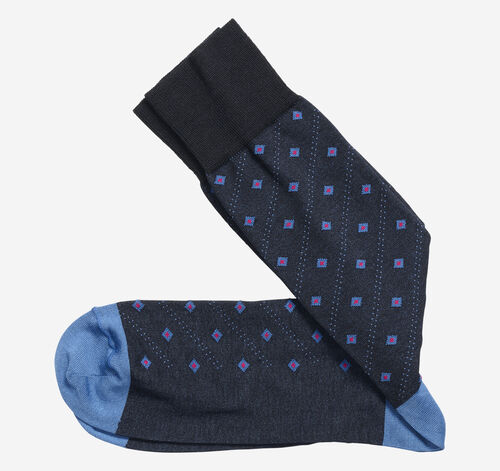 Floating Diamonds Socks - Navy