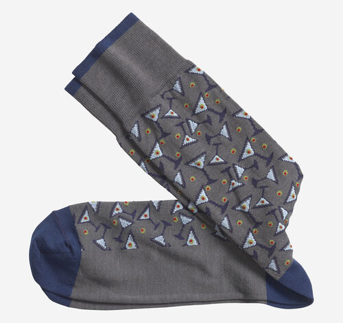 Novelty Socks - Charcoal Martini