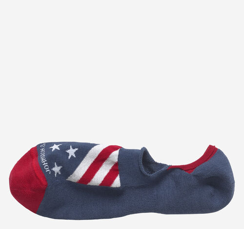 High-Cut Liner Socks - Navy Flag