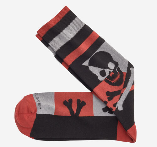 Novelty Socks - Black Multi Geometric Skull Icon