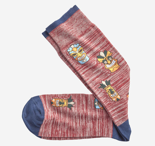 Novelty Socks - Pink Tiki Head