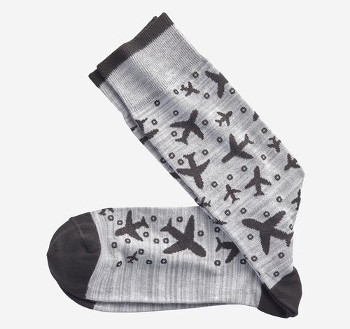 Novelty Socks - Gray Planes