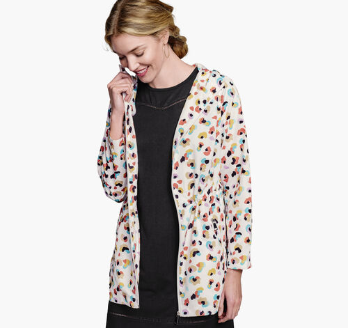 Leopard-Print Anorak - White Multi