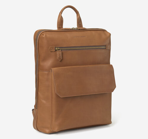 Rhodes Commuter Backpack - Tan Full Grain