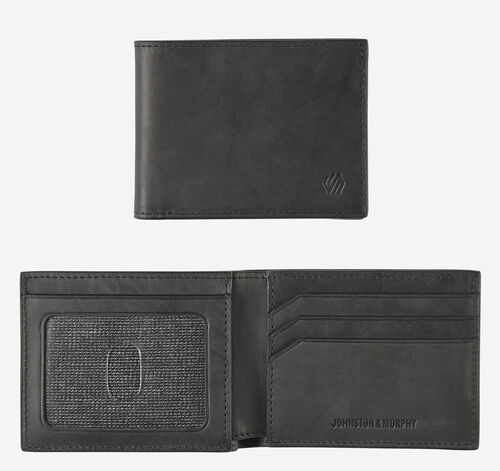 Rhodes Billfold Wallet - Black Full Grain