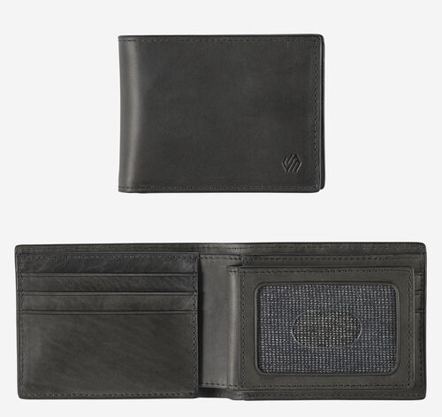 Rhodes 2-in-1 Billfold Wallet - Black Full Grain