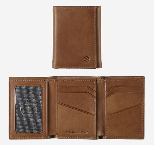 Rhodes Trifold Wallet - Tan Full Grain