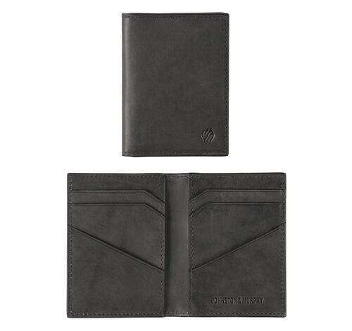 Rhodes Bifold Card Case - Black Full Grain