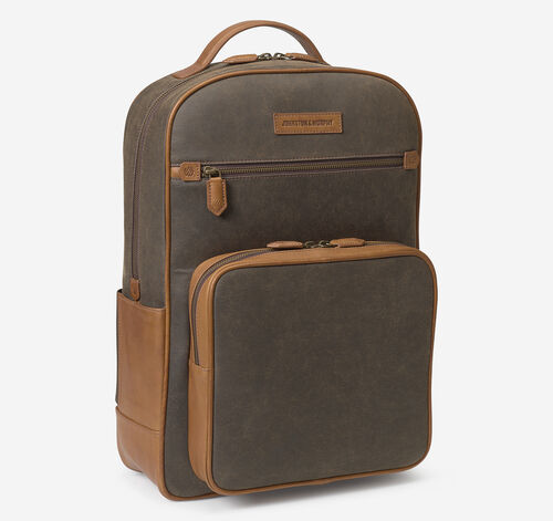 Rhodes Backpack - Brown Antique Cotton/Tan Full Grain