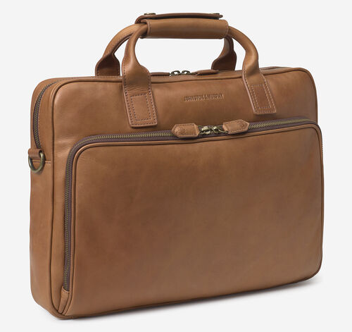 Rhodes Briefcase - Tan Full Grain