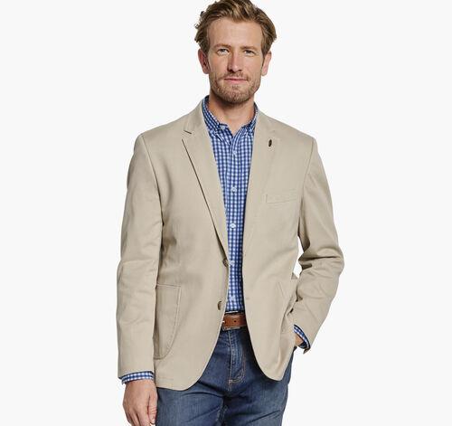 Washed Cotton Blazer - Stone