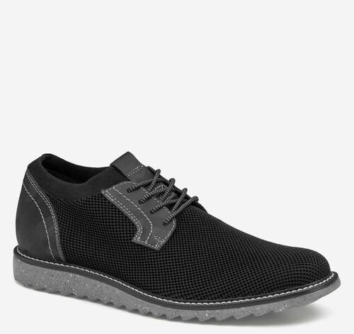 Duncan Knit Plain Toe - Black Knit/Camo-Embossed Leather