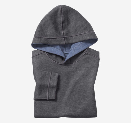 Boys Reversible Solid Hoodie - Charcoal/Blue