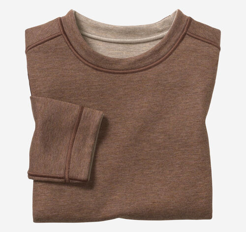 Boys Reversible Solid Crewneck - Rust/Oatmeal