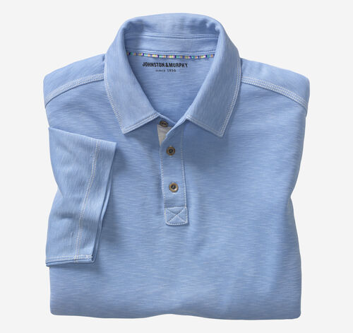 Vintage Slub Polo - Light Blue