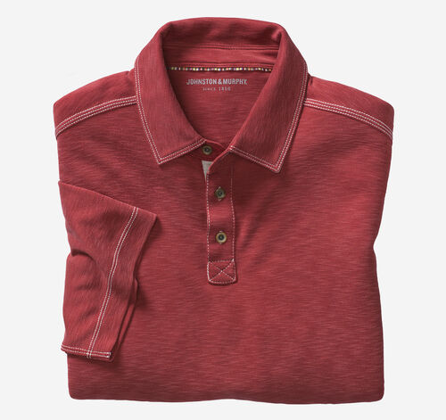 Vintage Slub Polo - Red