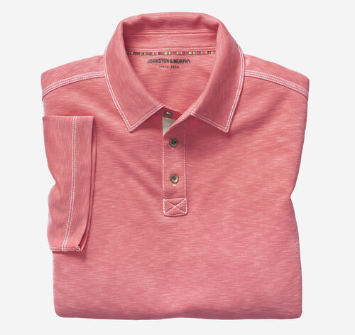 Vintage Slub Polo - Coral