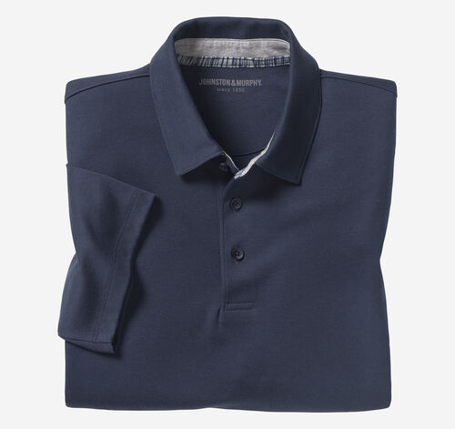 Liquid Cotton Polo - Navy