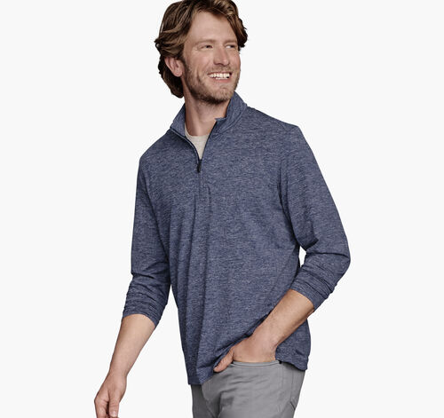 XC4® Heathered Performance Quarter-Zip - Navy