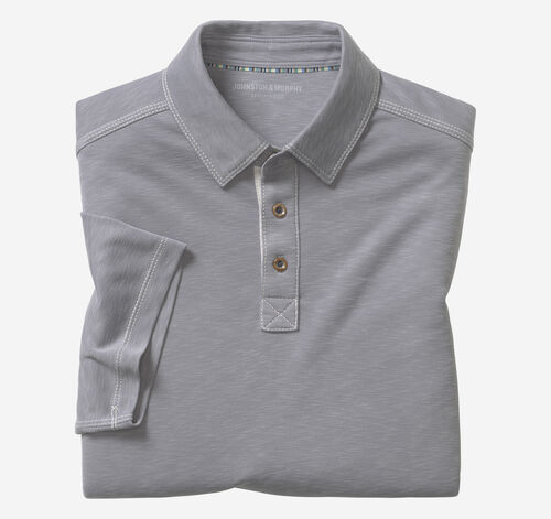 Vintage Slub Polo - Gray