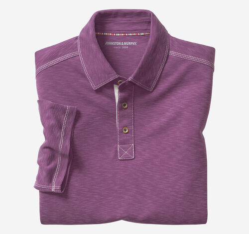 Vintage Slub Polo - Wine