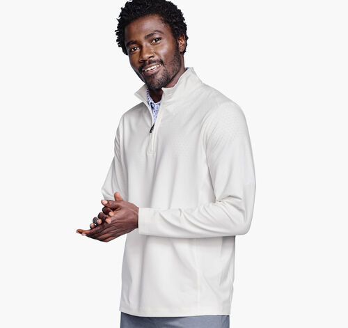 XC4® Heathered Performance Quarter-Zip - White