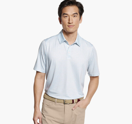 XC4® Performance Polo - White Mini Golf Flag