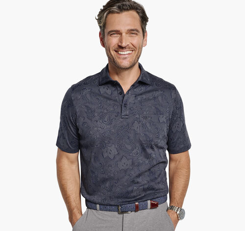 XC4® Jacquard Performance Polo - Navy Paisley