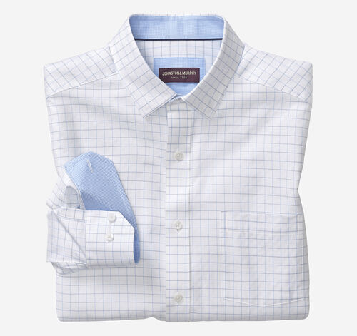 Long-Sleeve Dress Shirt - White Windowpane