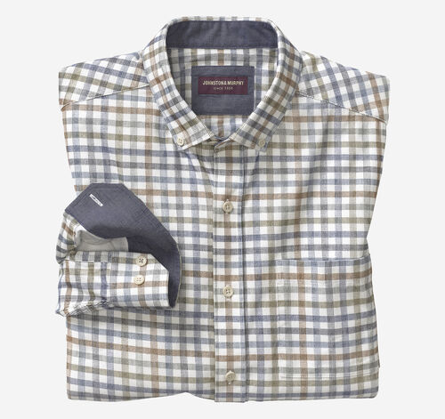 Corduroy Shirt - Ivory Plaid