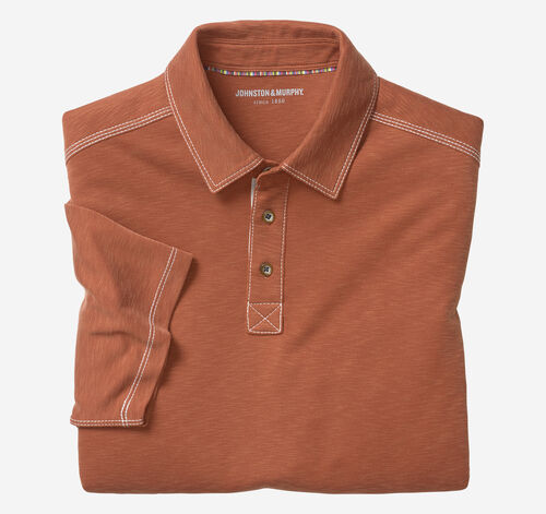 Vintage Slub Polo - Rust