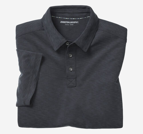 Vintage Slub Polo - Black