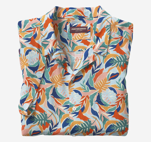 Short-Sleeve Camp Shirt - Multi Floral Paradise