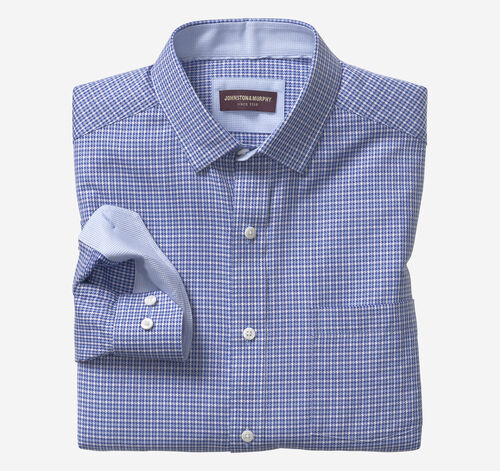 Long-Sleeve Dress Shirt - Blue Four-Point Stars